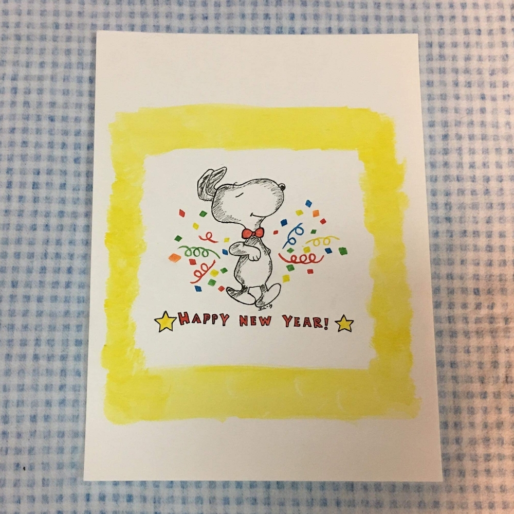 Snoopy Watercolor Painting